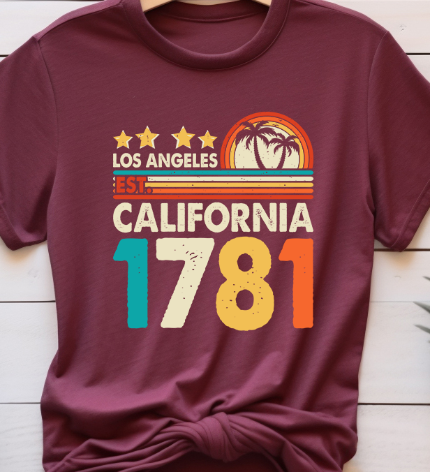 Los Angeles Est California 1781 - Surfing - DTF Transfer